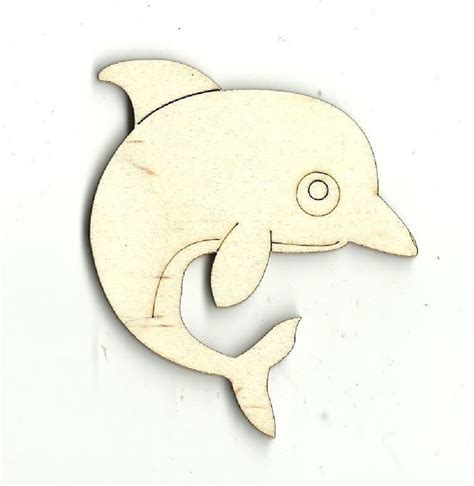 Dolphin Laser Cut Out Unfinished Wood Shape Craft Supply - Etsy