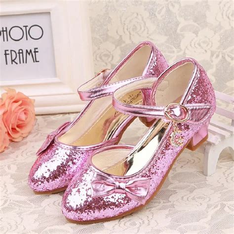 Girls Princess Shoes 2018 New Children Princess Sandals Kids Girls Wedding Shoes High Heels ...