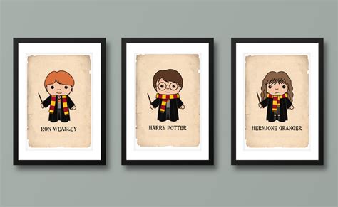 Harry Potter inspired wall art kids wall art Harry Potter | Etsy