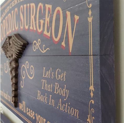 Orthopedic Surgeon Wood Sign With Optional Personalization - Etsy