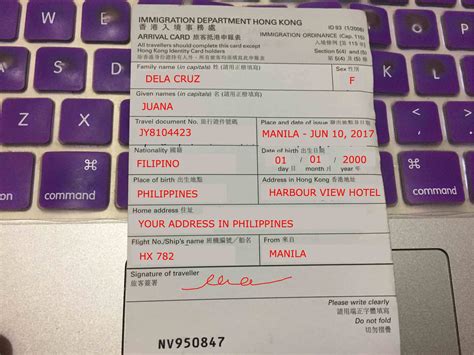 How to fill out Airport Departure Cards for Filipinos – The Girl with ...