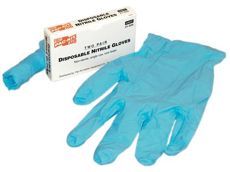 FIRST AID ONLY Disposable Gloves, L, Powder-Free, 5.0 mil Palm ...