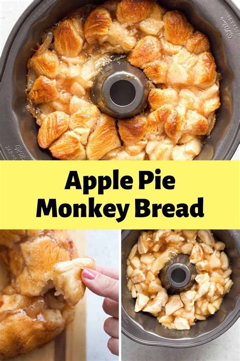 Apple Pie Monkey Bread Recipe, Apple Cinnamon Monkey Bread, Cinnamon Roll Apple Pie, Monkey ...