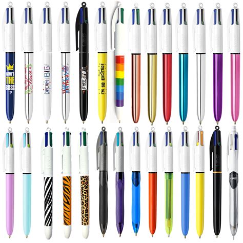 BIC 4 Colours Pens Ballpoint Multi - Original Pro Fun Grip Fashion ...