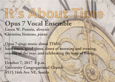 It’s about Time – Greater Seattle Choral Consortium