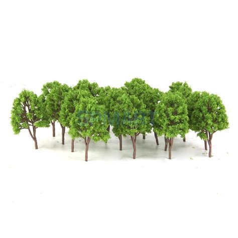 Wholesale-Plastic Model Trees N Scale Train Layout Wargame Scenery Diorama 7.5cm Train ...