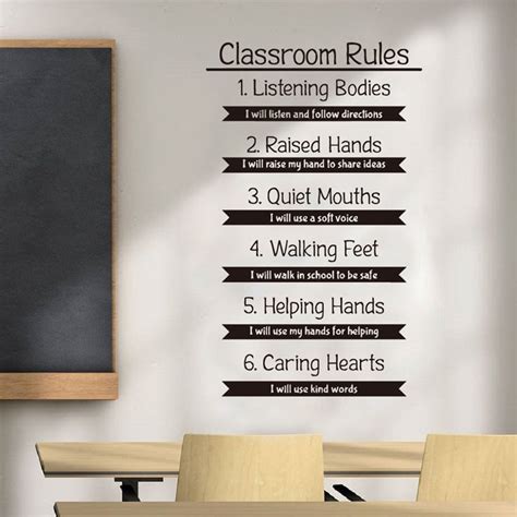 Classroom Rules Wall Decal Education ... | Classroom rules, Classroom ...