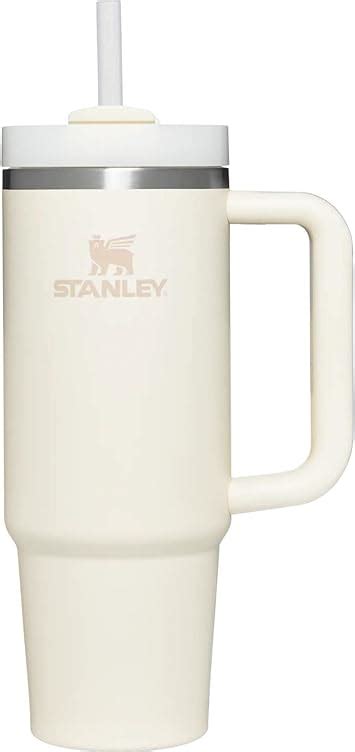 Stanley Quencher H2.0 Cream 30oz - Reusable Vacuum Quencher Tumbler with Straw, FlowState Leak ...