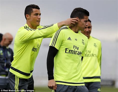 Real Madrid stars relaxed during training as Cristiano Ronaldo pranks James Rodriguez | Daily ...