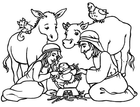 Printable Nativity Scene Coloring Pages – ColoringMe.com