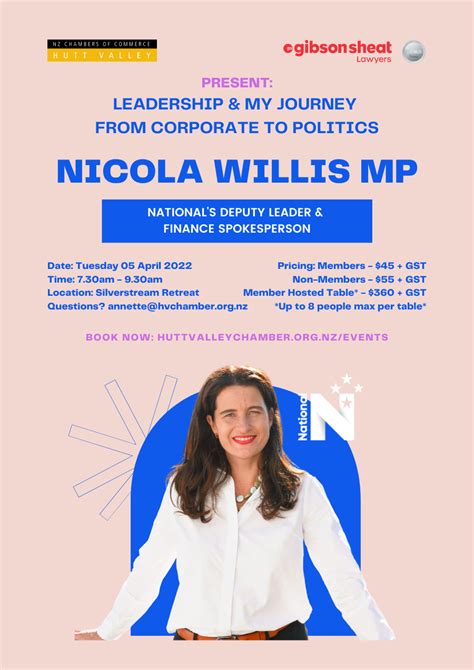 Political Series - Nicola Willis MP | Hutt Valley Chamber of Commerce ...