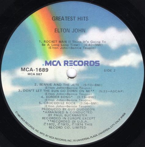 Elton John Greatest Hits Vinyl LP Compilation Reissue 1983 | Etsy