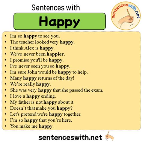 Sentences with Happy, 33 Sentences about Happy - SentencesWith.Net