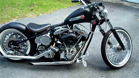 Rays Harley Shovelhead Bobber - YouTube