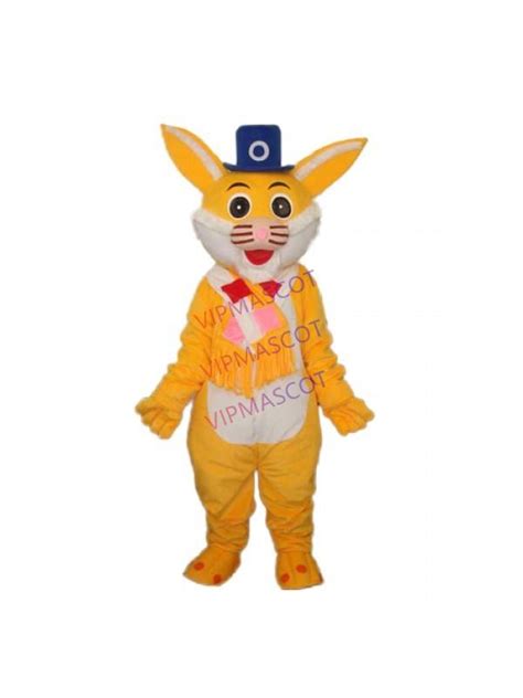 Yellow Rabbit Mascot Adult Costume