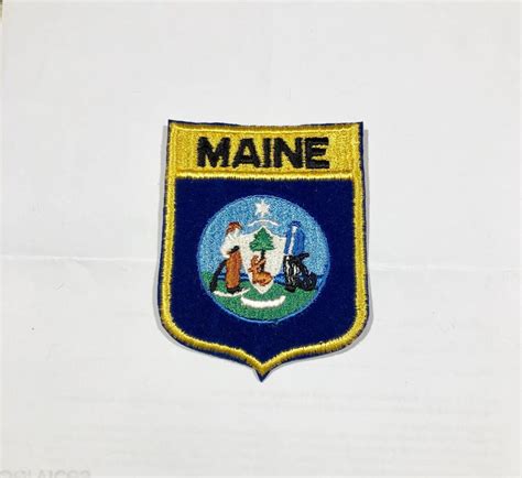 MAINE CREST State Flag PATCH LK Mint Exc Collectors Item - Etsy