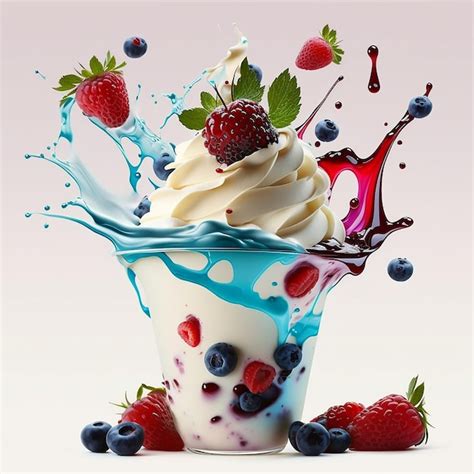 Premium Photo | Cream with berries