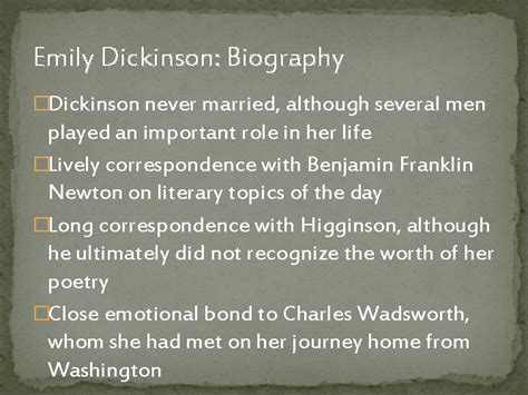 Emily Dickinson 1830 1886 Emily Dickinson Biography Born