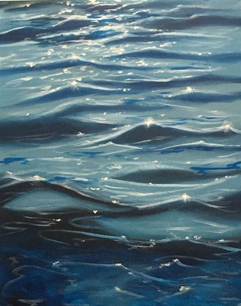 Calm waters Acrylic on canvas | Etsy in 2020 | Water painting, Ocean ...