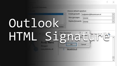 How to Create an Outlook HTML Signature — LazyAdmin