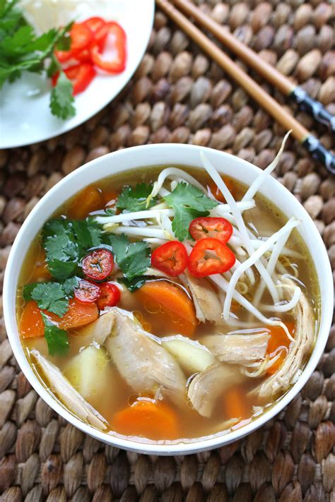 Asian-Spiced Chicken & Vegetable Soup - The Daring Gourmet