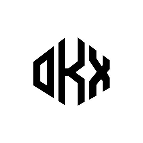 OKX letter logo design with polygon shape. OKX polygon and cube shape ...