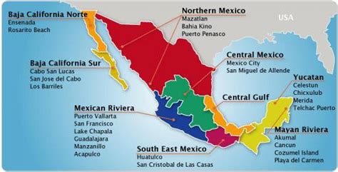 Mexican riviera map - Map of mexican riviera (Central America - Americas)