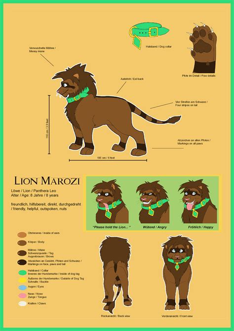 Lion Marozi character sheet by MechaTikal on DeviantArt