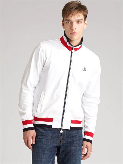 Lyst - Moncler Track Jacket in White for Men