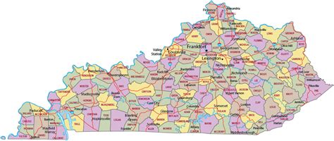 Political Map Of Kentucky - Table Rock Lake Map