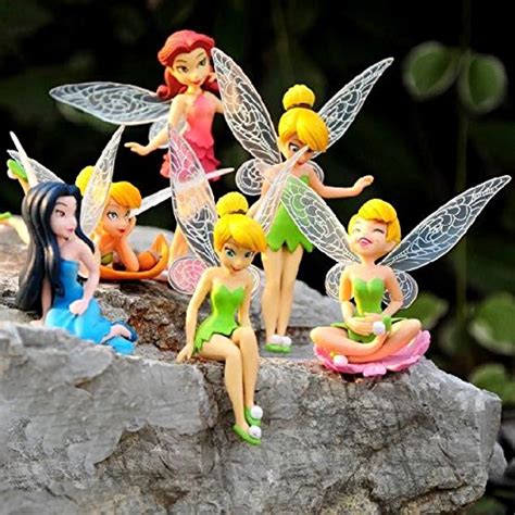 Buy Tinkerbell Fairy Figures Girls Dolls Silvermist Rosetta Tinker Bell 3" 6 pcs Online at ...