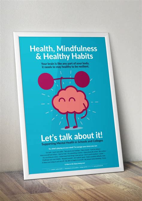 Mindfulness & Healthy Habits Poster | Supporting Mental Health in the UK