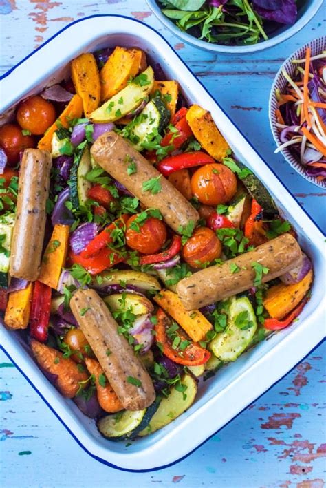 Honey and Mustard Sausage Tray Bake - Hungry Healthy Happy