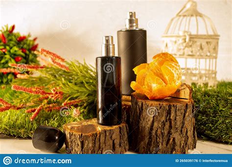 Perfume Spray Bottles on a Minimalist Background Stock Photo - Image of bark, cover: 265039176