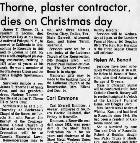 Obituary for Thorne Thorne (Aged 75) - Newspapers.com