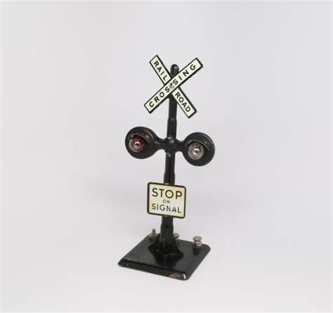 1960's Toy, Hobby Train Signal Light Crossing Sign, Made in USA, O Gauge