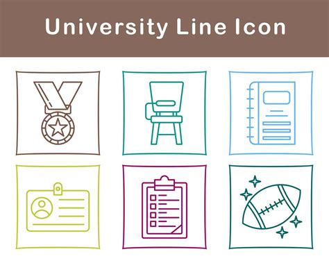 university Vector Icon Set 21505297 Vector Art at Vecteezy