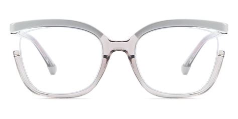 Matteo - Square Grey Glasses for Men & Women