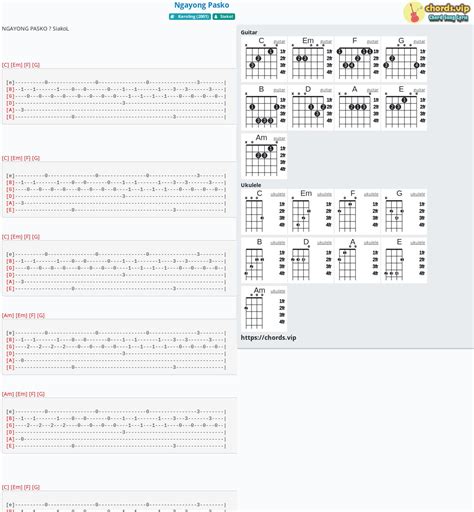 Chord: Ngayong Pasko - tab, song lyric, sheet, guitar, ukulele | chords.vip