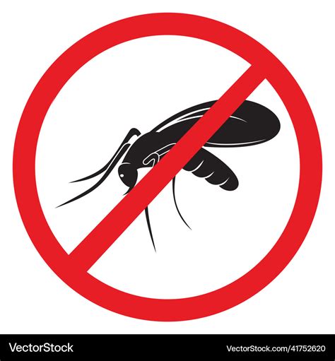 No mosquito sign Royalty Free Vector Image - VectorStock