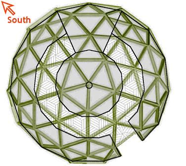 Geodesic dome greenhouse layout plan