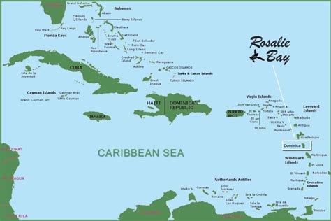 Maps of Dominica - Rosalie Bay Dominica