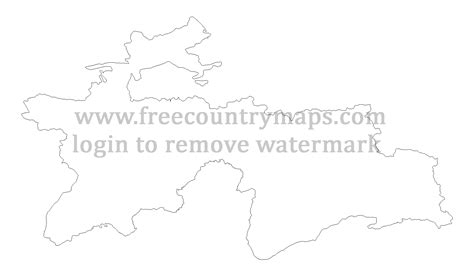 Outline maps of Tajikistan : Vector and gif map for YouTube