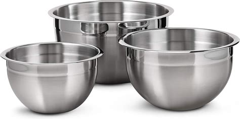 Tramontina Stainless Steel Mixing Bowls Set, 3 Pieces: Amazon.co.uk: Kitchen & Home