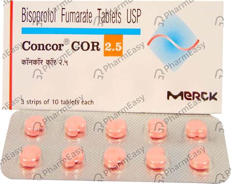 Concor 2.5 MG Tablet (10): Uses, Side Effects, Price & Dosage | PharmEasy