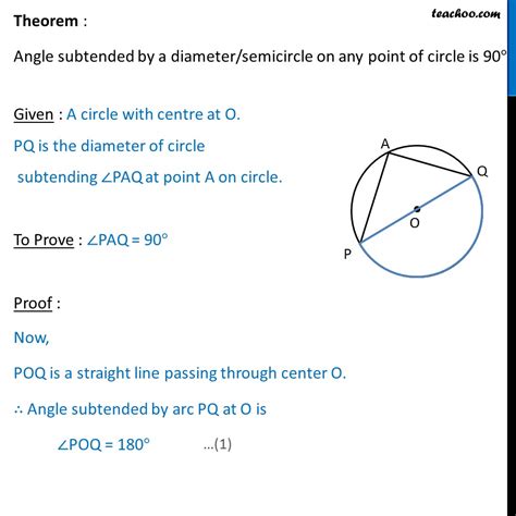 Theorem 10.8 - Class 9 - Angle subtended by arc at centre is double