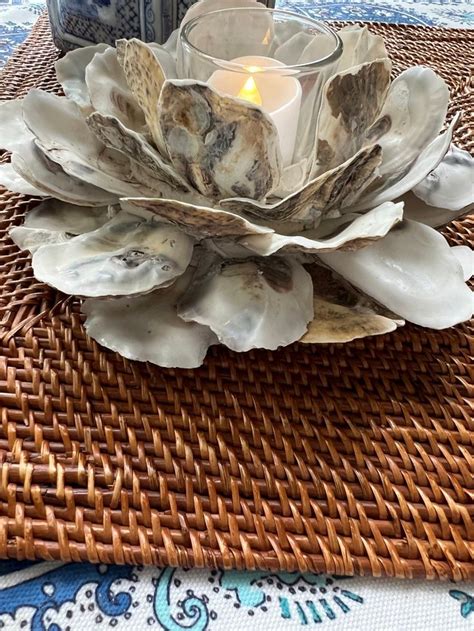 Oyster Shell Votive Candle Holder Oyster Cluster Candle - Etsy in 2023 ...