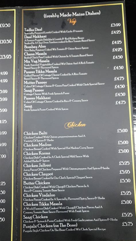 Menu at The Phoenix bar & grill, Oldbury