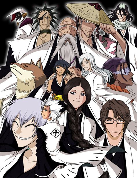 The Gotei 13 Captains | Bleach anime art, Bleach anime, Bleach manga