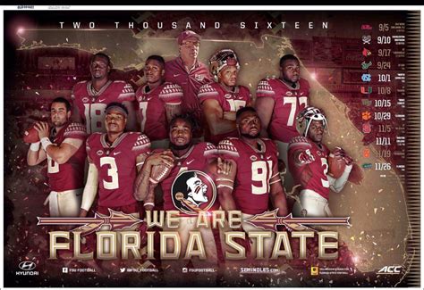 Florida State releases annual football schedule posters - Tomahawk Nation